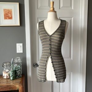 Missoni button front vest top - 90's grunge vibe